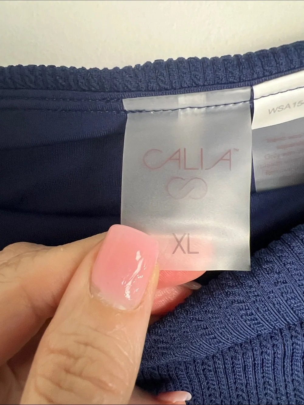 NEW CALIA XL Tipped‎ High Rise Bikini Swim Bottoms In Opulent Blue